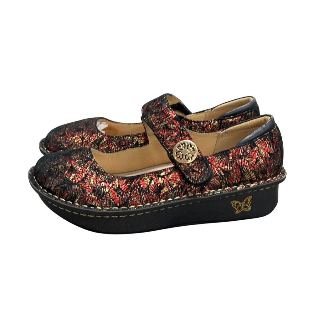 Alegria Paloma Drama Multicolor Leather Mary Jane Size 37 EU Pre-Owned